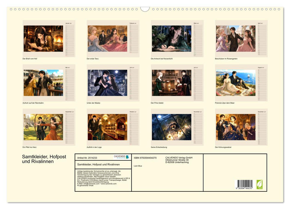 Samtkleider, Hofpost und Rivalinnen (CALVENDO Wandkalender 2027)