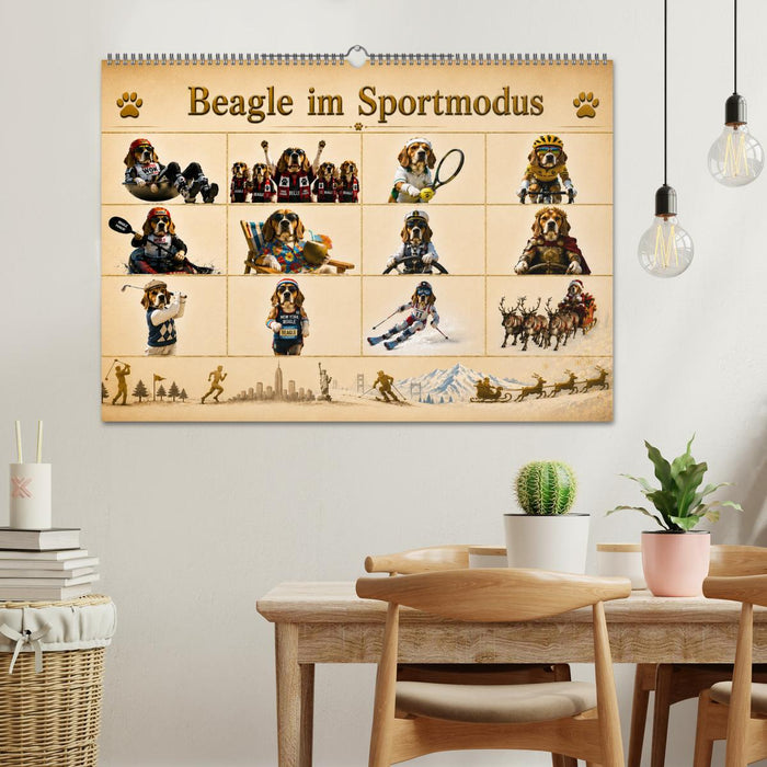 Beagle im Sportmodus (CALVENDO Wandkalender 2027)