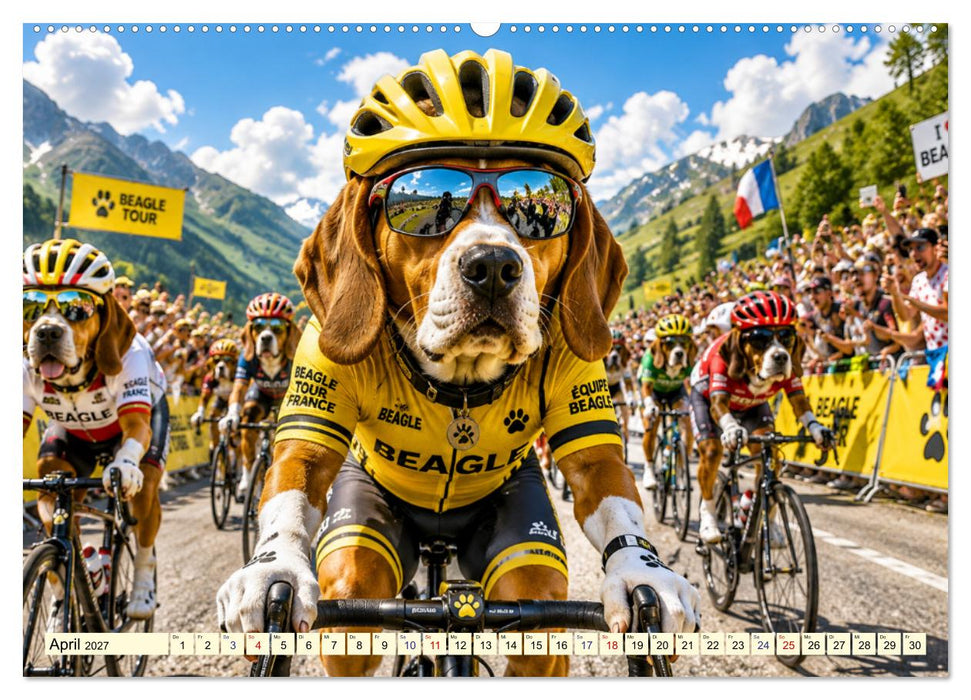 Beagle im Sportmodus (CALVENDO Wandkalender 2027)