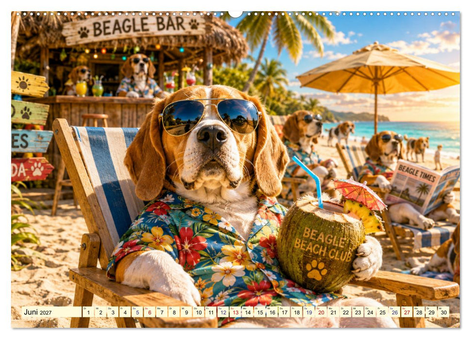 Beagle im Sportmodus (CALVENDO Wandkalender 2027)