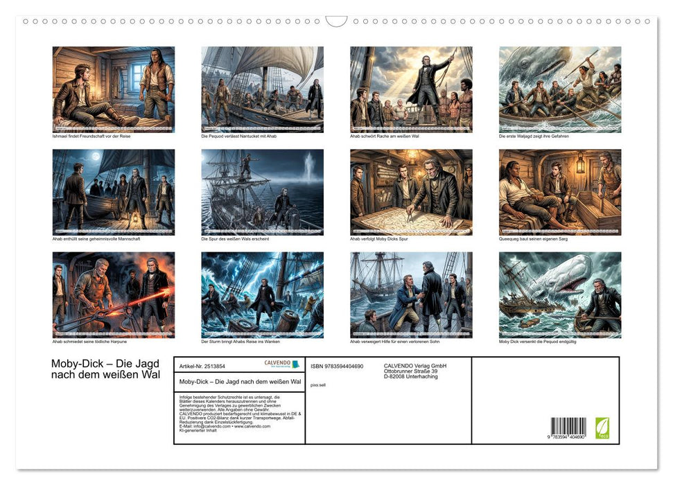 Moby-Dick – Die Jagd nach dem weißen Wal (CALVENDO Wandkalender 2027)