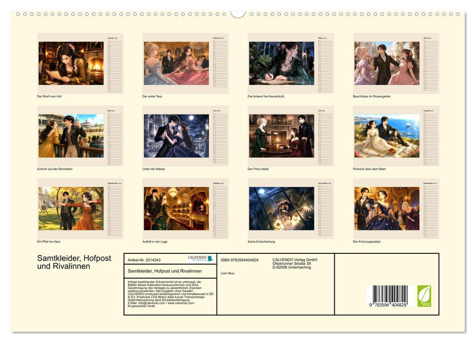 Samtkleider, Hofpost und Rivalinnen (CALVENDO Premium Wandkalender 2027)