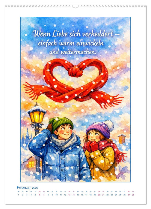 Ein Jahr zum Einwickeln - Ein roter Schal zum Schmunzeln (CALVENDO Premium Wandkalender 2027)