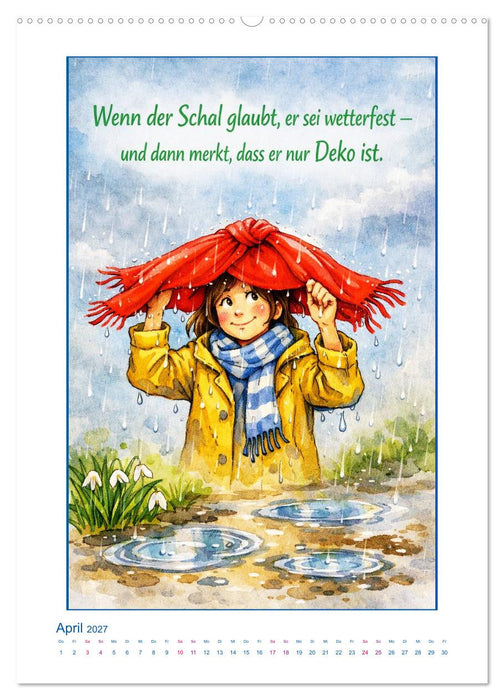 Ein Jahr zum Einwickeln - Ein roter Schal zum Schmunzeln (CALVENDO Premium Wandkalender 2027)