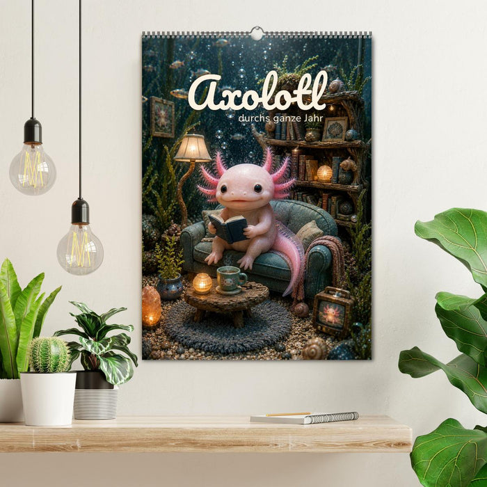 Axolotl durchs ganze Jahr (CALVENDO Wandkalender 2027)
