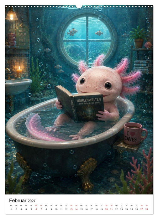 Axolotl durchs ganze Jahr (CALVENDO Wandkalender 2027)