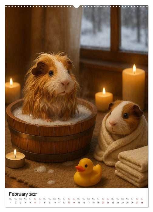 Guinea Pigs Cozy Moments (CALVENDO Premium-Calendar 2027)