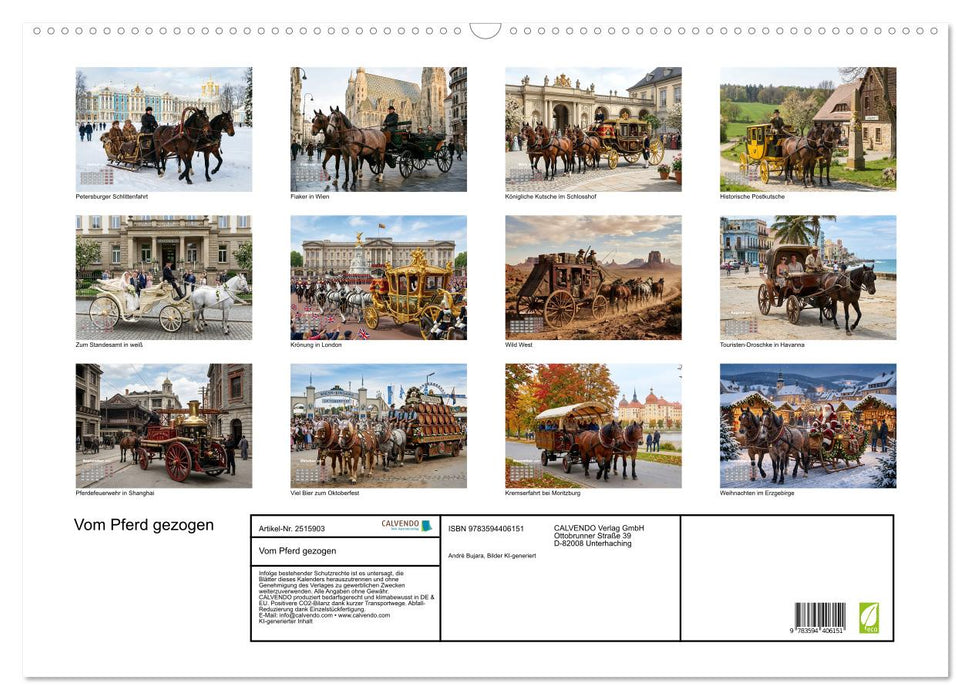 Vom Pferd gezogen (CALVENDO Wandkalender 2027)