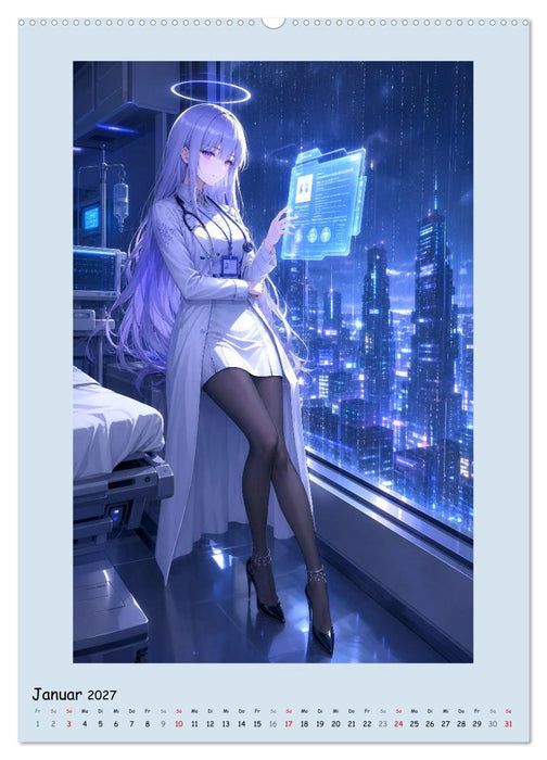 Die Heilerin der Cyberstadt (CALVENDO Wandkalender 2027)