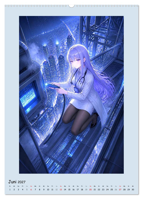 Die Heilerin der Cyberstadt (CALVENDO Wandkalender 2027)