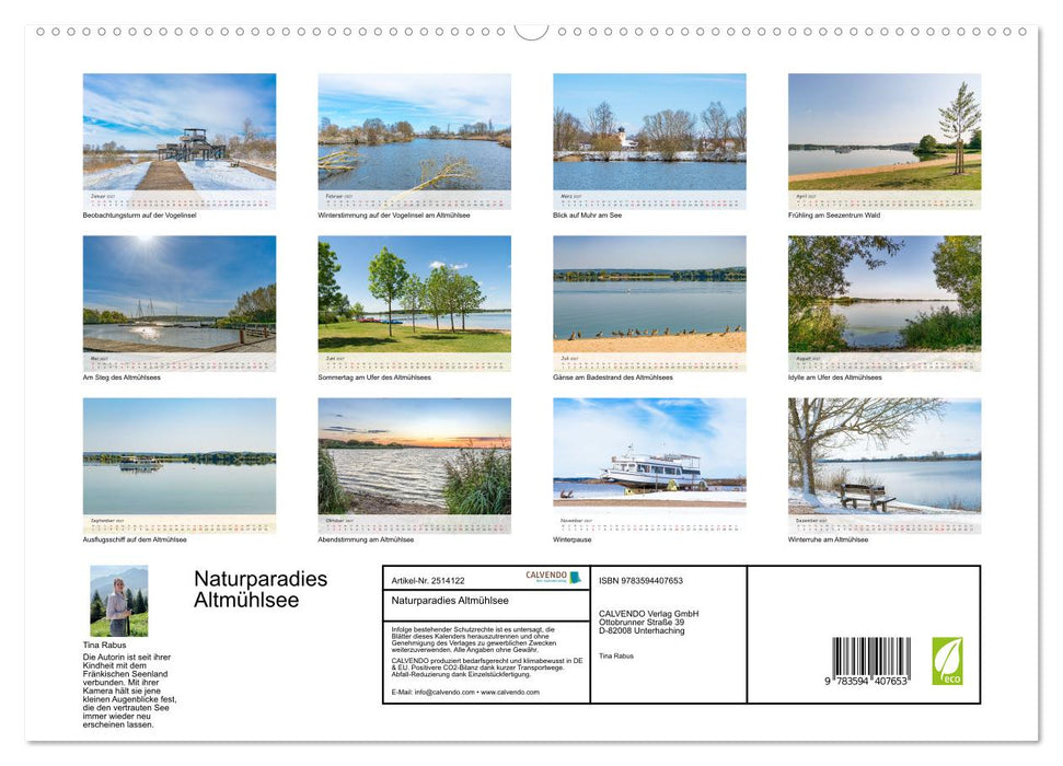 Naturparadies Altmühlsee (CALVENDO Wandkalender 2027)