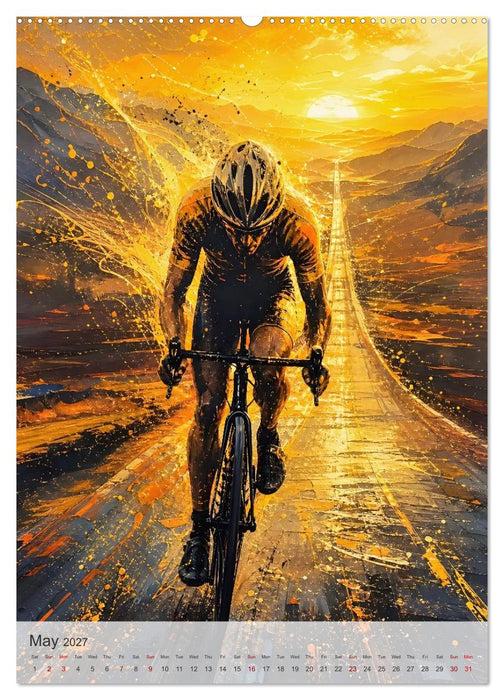 Painted by Speed. Explosive Road Cycling Art. (CALVENDO Premium-Calendar 2027)
