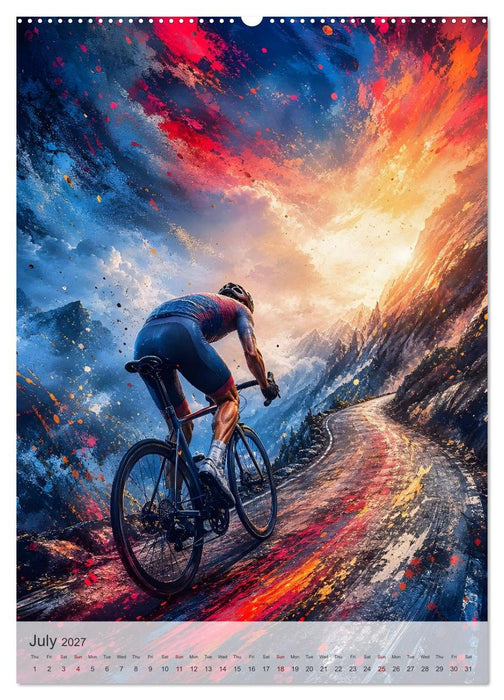 Painted by Speed. Explosive Road Cycling Art. (CALVENDO Premium-Calendar 2027)
