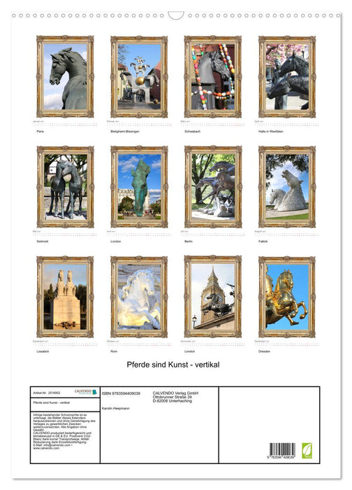 Pferde sind Kunst - vertikal (CALVENDO Wandkalender 2027)