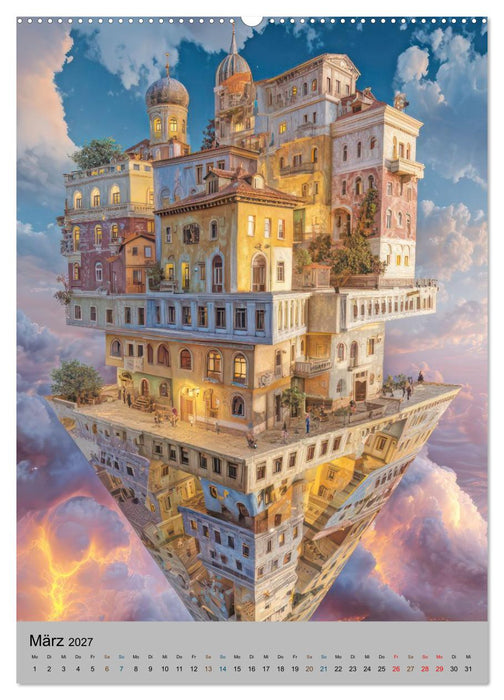 Surreale Architektur - Fantastische Illustrationen (CALVENDO Wandkalender 2027)