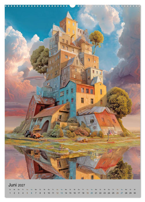 Surreale Architektur - Fantastische Illustrationen (CALVENDO Wandkalender 2027)