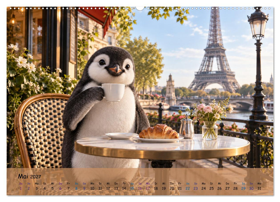 Pinguins große Weltreise (CALVENDO Wandkalender 2027)