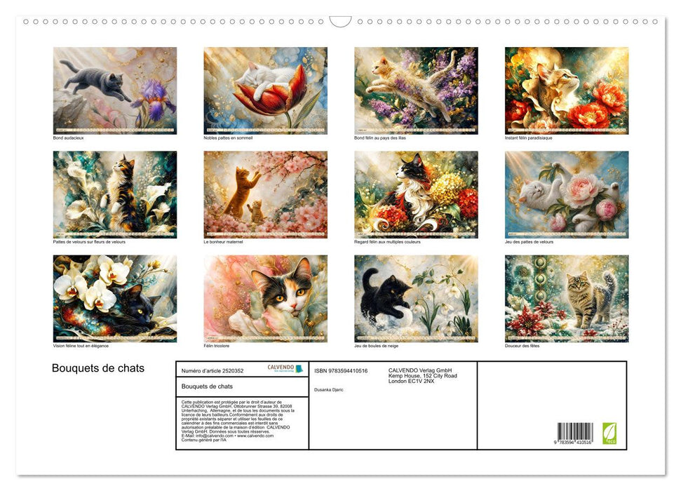 Bouquets de chats (CALVENDO Calendrier mensuel 2027)