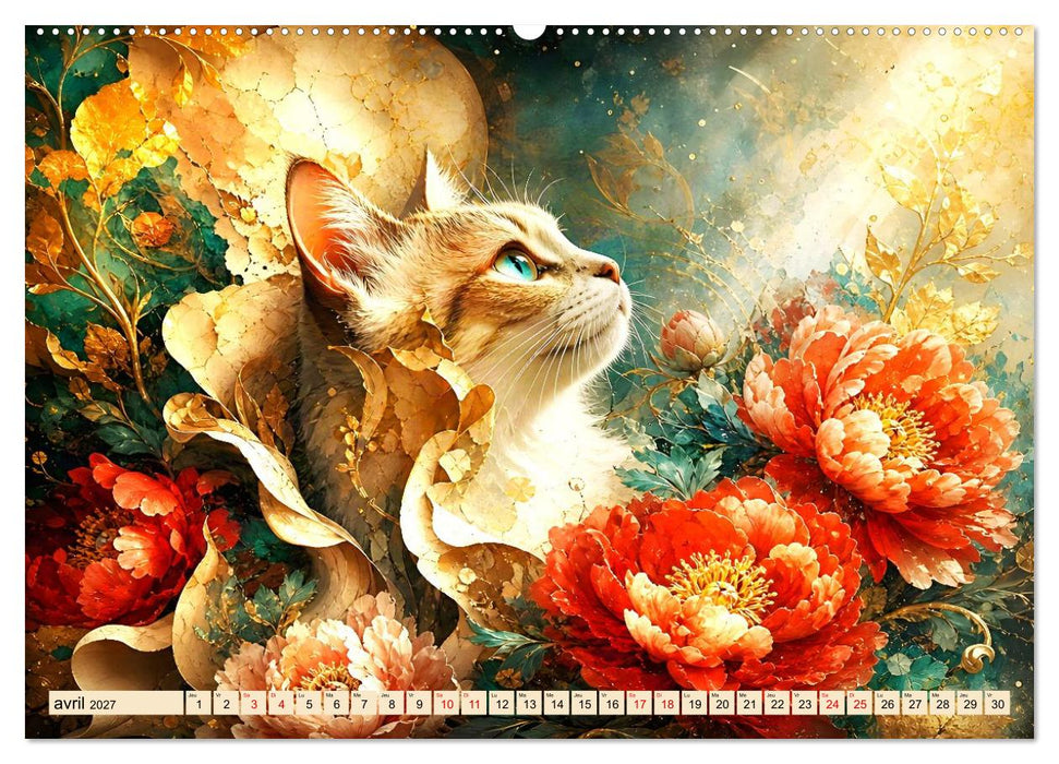 Bouquets de chats (CALVENDO Calendrier mensuel 2027)