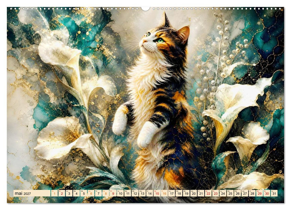 Bouquets de chats (CALVENDO Calendrier mensuel 2027)