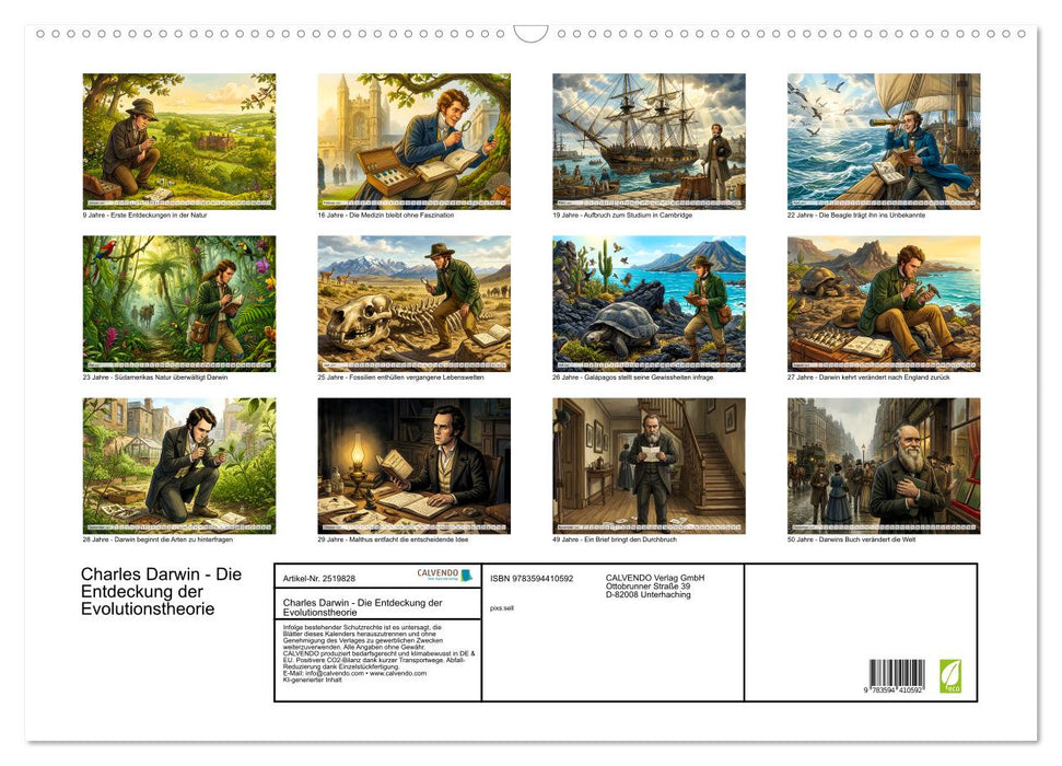 Charles Darwin - Die Entdeckung der Evolutionstheorie (CALVENDO Wandkalender 2027)