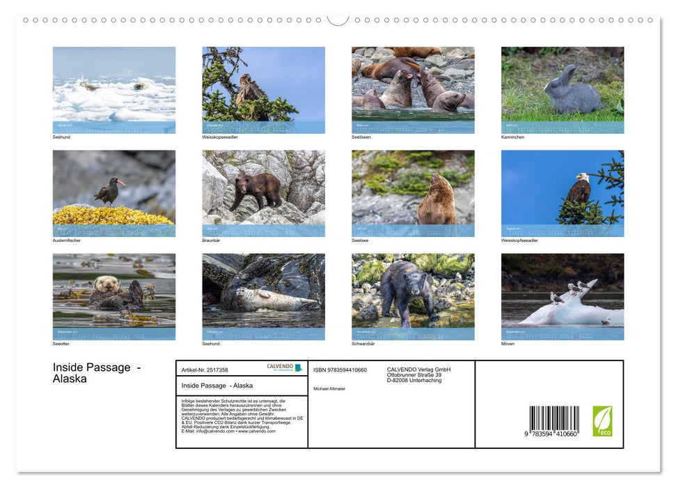 Inside Passage - Alaska (CALVENDO Premium Wandkalender 2027)