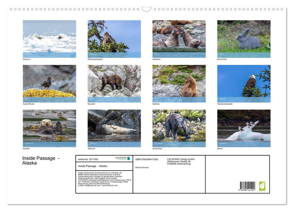 Inside Passage - Alaska (CALVENDO Wandkalender 2027)