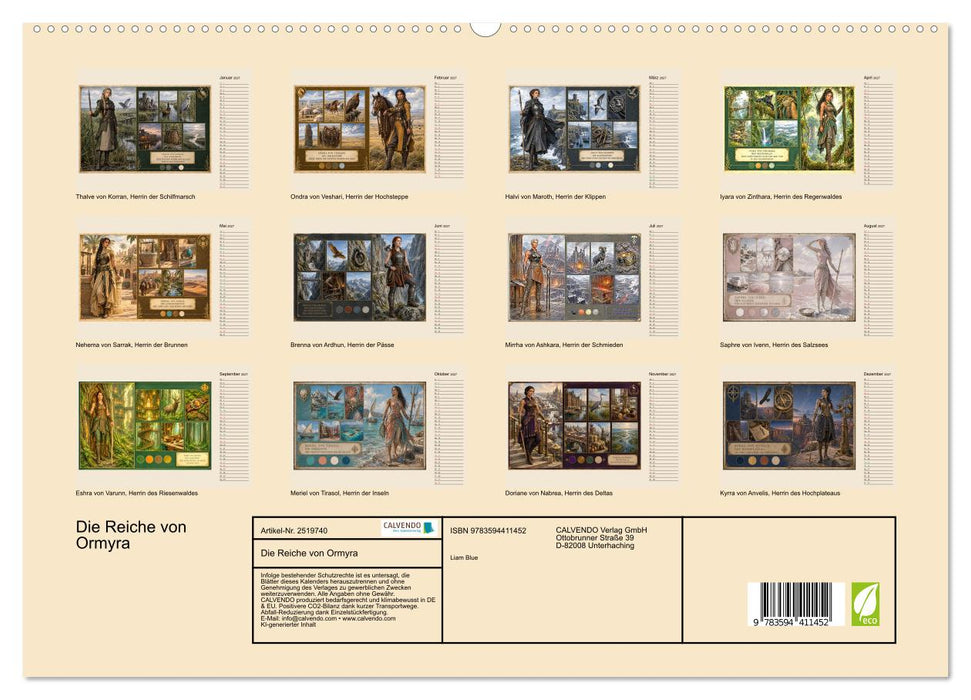 Die Reiche von Ormyra (CALVENDO Premium Wandkalender 2027)