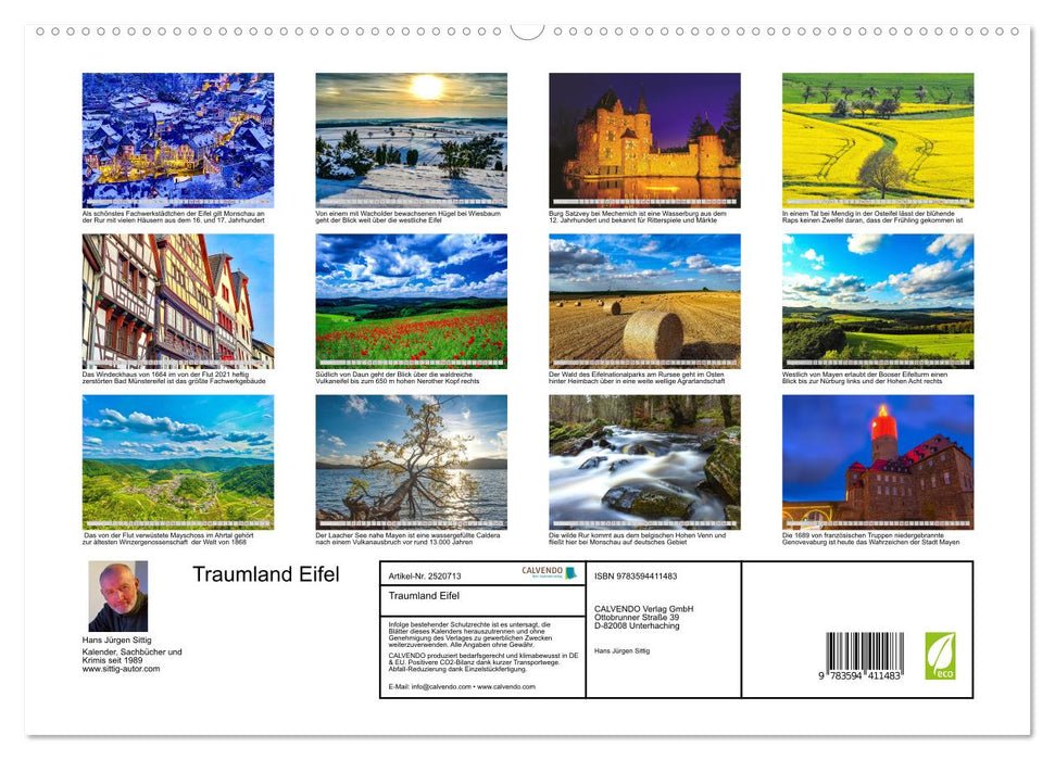 Traumland Eifel (CALVENDO Wandkalender 2027)