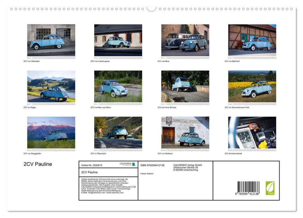 2CV Pauline (CALVENDO Premium Wandkalender 2027)