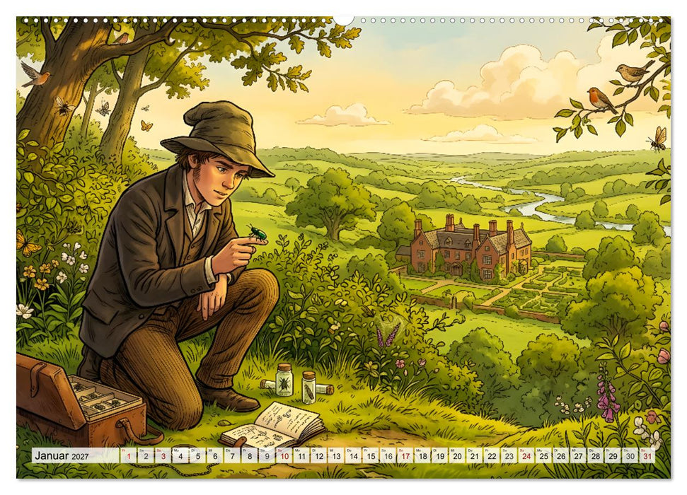 Charles Darwin - Die Entdeckung der Evolutionstheorie (CALVENDO Premium Wandkalender 2027)