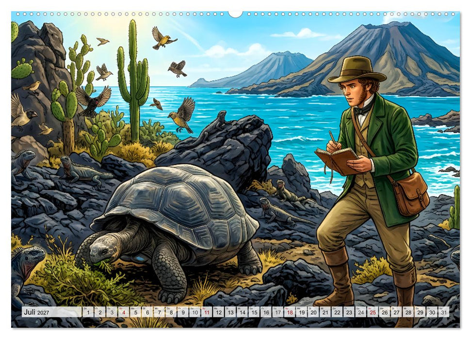 Charles Darwin - Die Entdeckung der Evolutionstheorie (CALVENDO Premium Wandkalender 2027)
