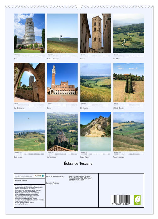 Éclats de Toscane (CALVENDO Calendrier supérieur 2027)
