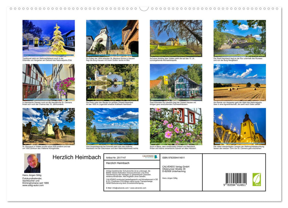 Herzlich Heimbach (CALVENDO Premium Wandkalender 2027)