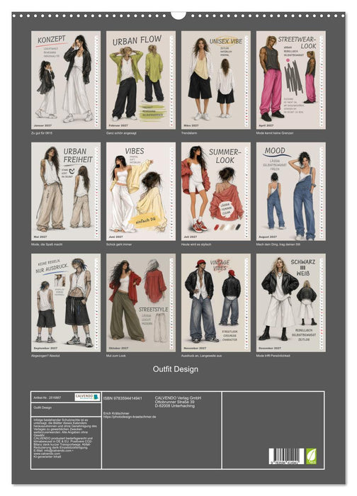 Outfit Design (CALVENDO Wandkalender 2027)