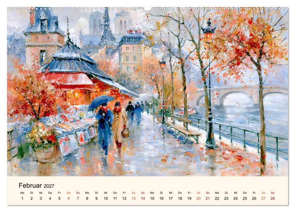 Paris en Couleurs (CALVENDO Wandkalender 2027)