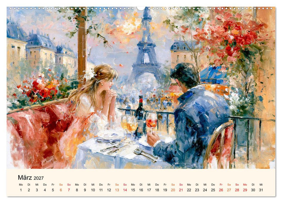 Paris en Couleurs (CALVENDO Wandkalender 2027)