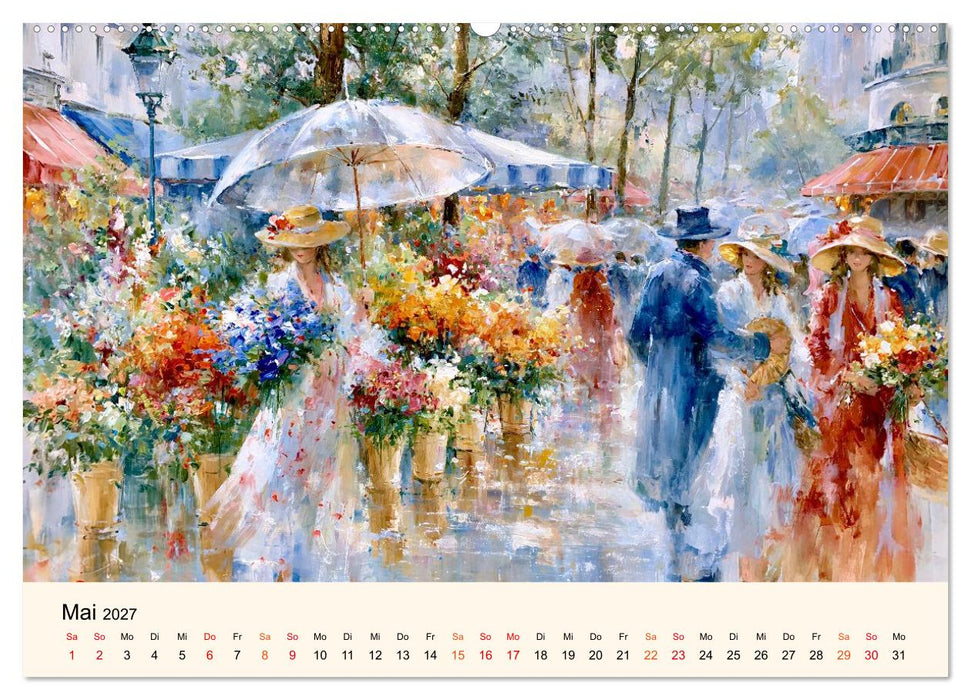 Paris en Couleurs (CALVENDO Wandkalender 2027)