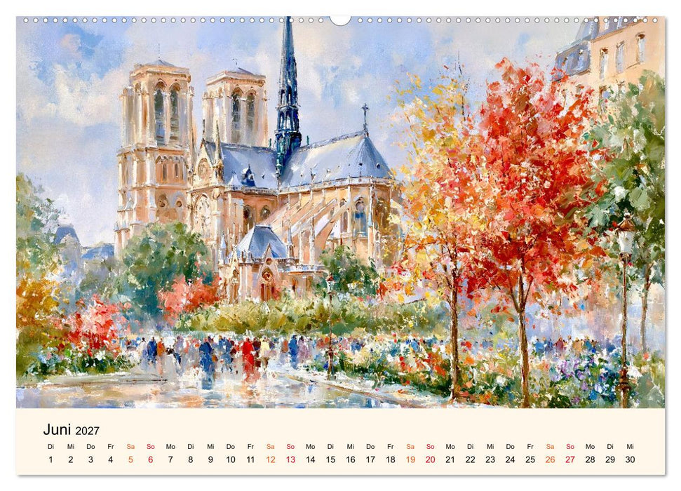 Paris en Couleurs (CALVENDO Wandkalender 2027)
