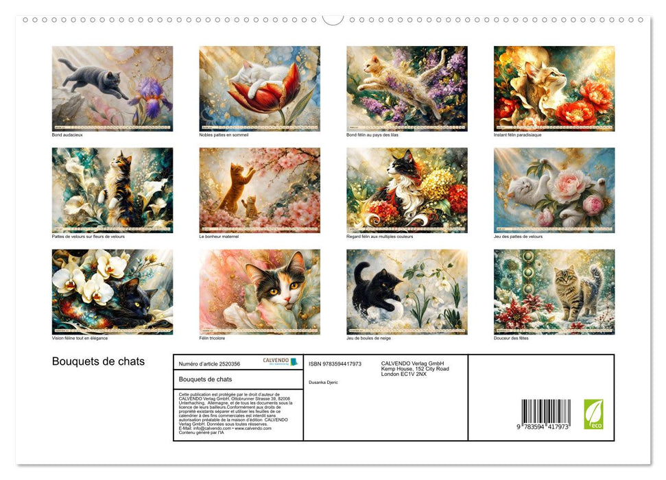 Bouquets de chats (CALVENDO Calendrier supérieur 2027)