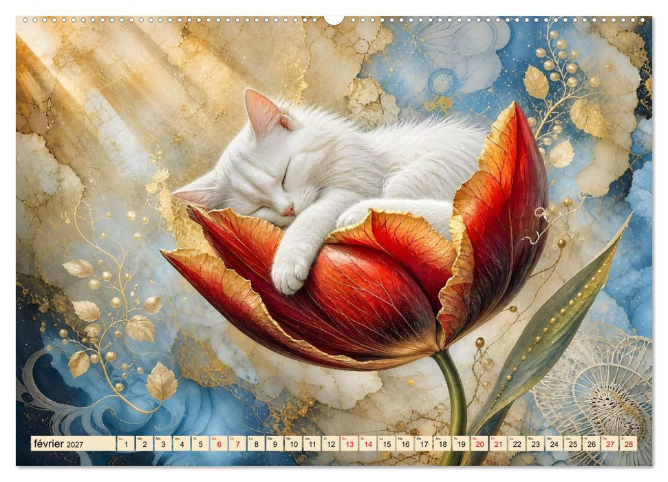 Bouquets de chats (CALVENDO Calendrier supérieur 2027)