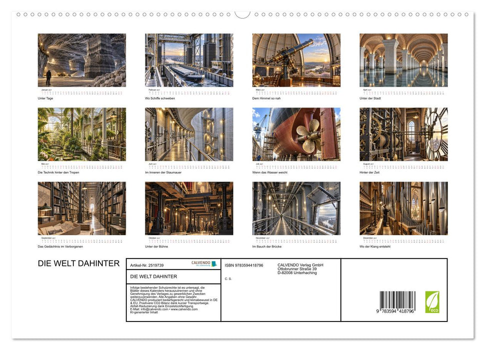 DIE WELT DAHINTER (CALVENDO Premium Wandkalender 2027)