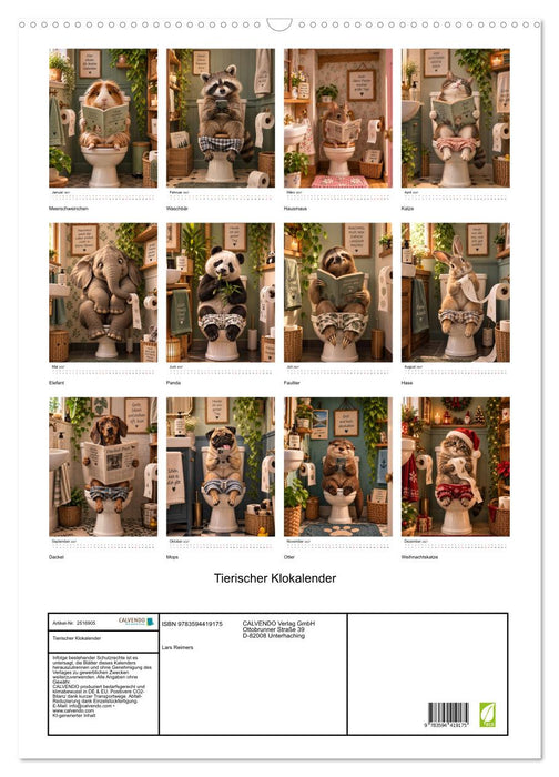 Tierischer Klokalender (CALVENDO Wandkalender 2027)