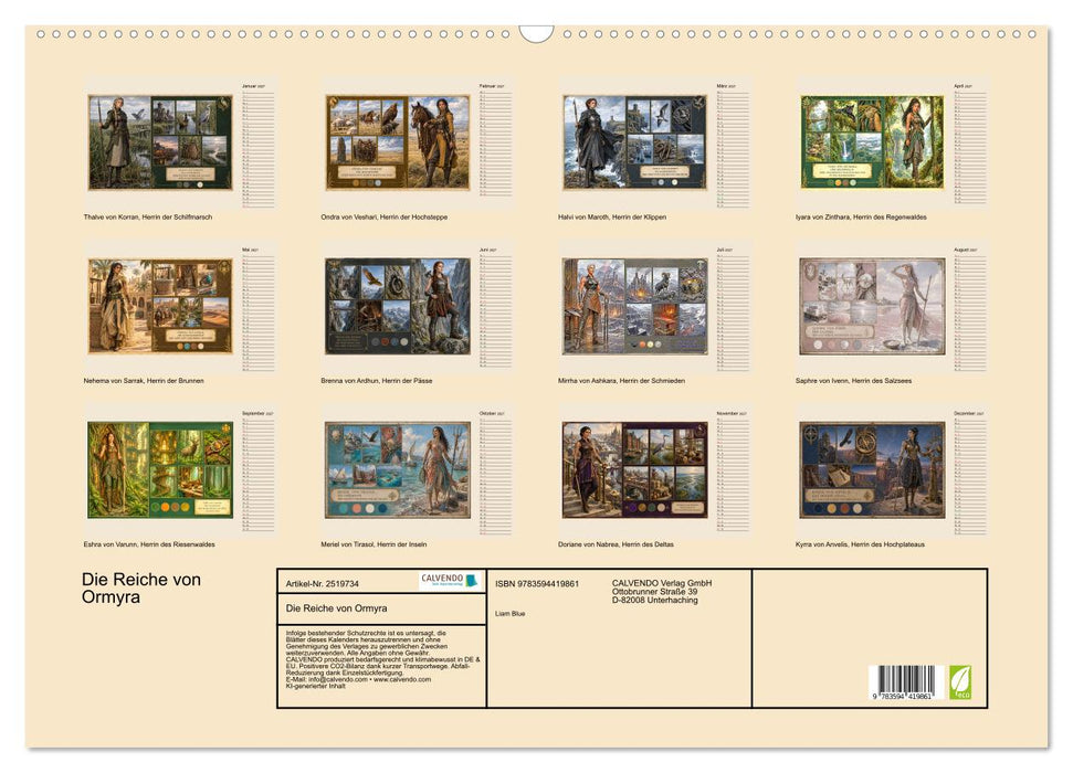 Die Reiche von Ormyra (CALVENDO Wandkalender 2027)