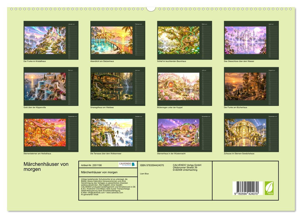 Märchenhäuser von morgen (CALVENDO Premium Wandkalender 2027)