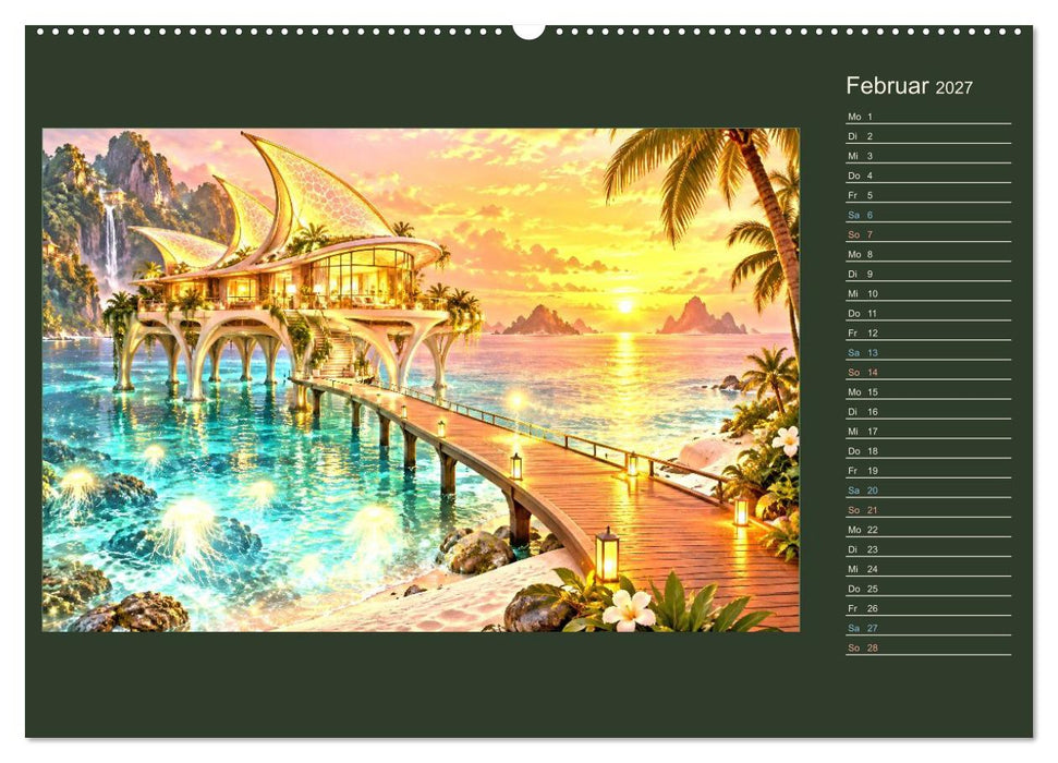 Märchenhäuser von morgen (CALVENDO Premium Wandkalender 2027)