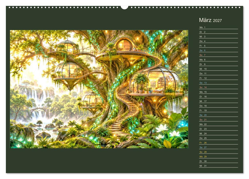 Märchenhäuser von morgen (CALVENDO Premium Wandkalender 2027)