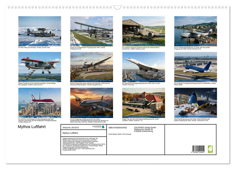 Mythos Luftfahrt (CALVENDO Wandkalender 2027)