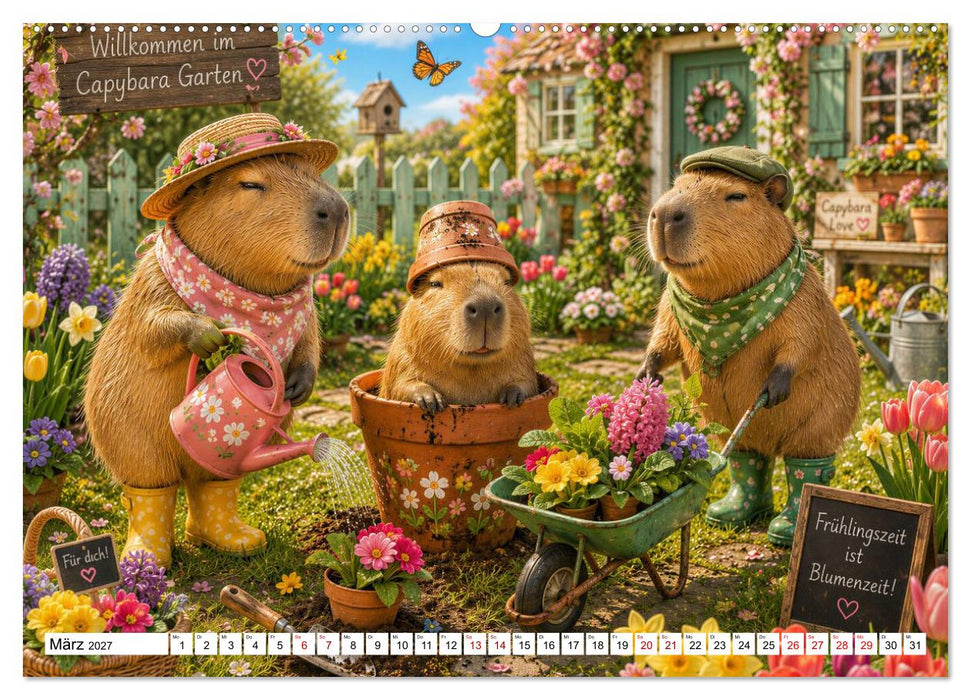 Liebenswerte Capybaras (CALVENDO Wandkalender 2027)