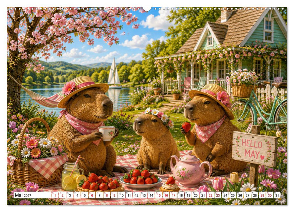 Liebenswerte Capybaras (CALVENDO Wandkalender 2027)